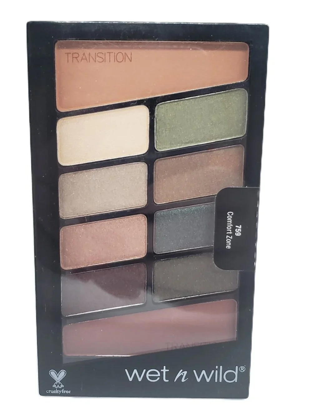 Wet N Wild Eyeshadow Palette Comfort Zone 759 Day and Night Colors 10 Pan Shades